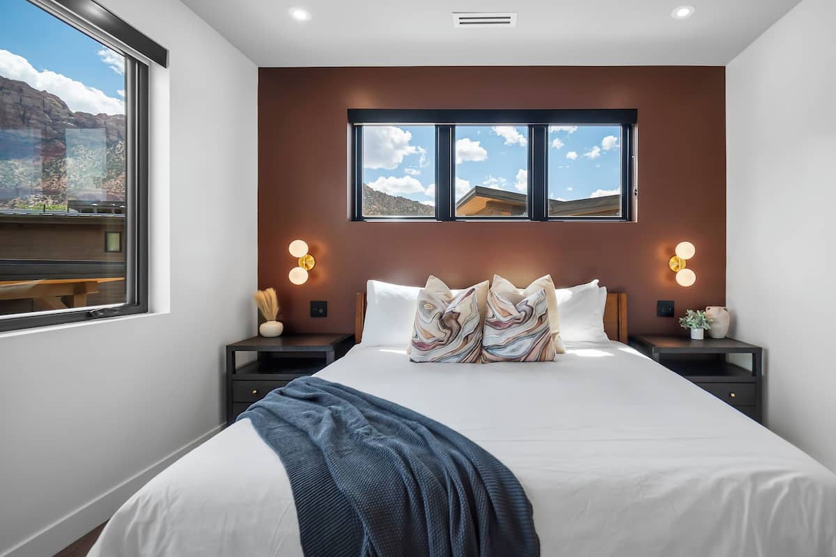 Premium bedding, pillow-top beds, blackout curtains, free WiFi