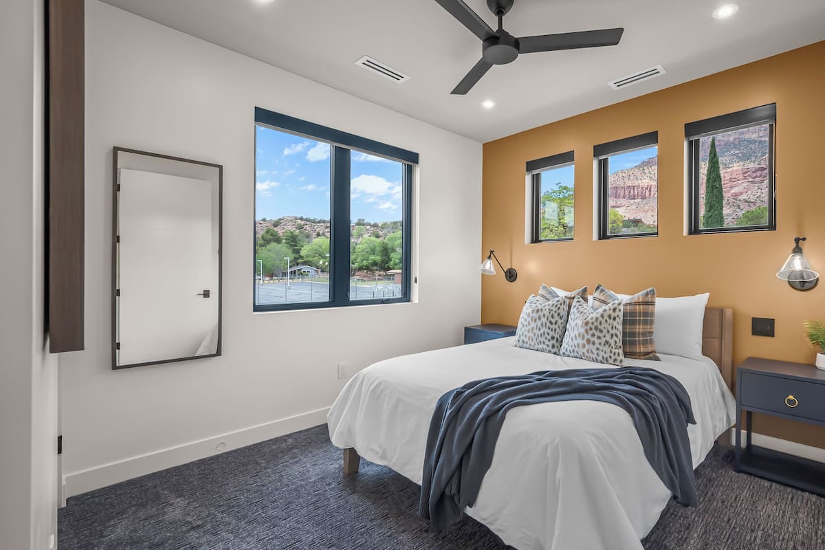 Premium bedding, pillow-top beds, blackout curtains, free WiFi