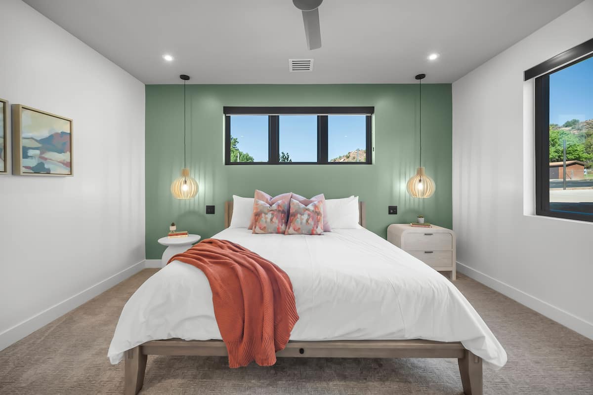 Premium bedding, pillowtop beds, blackout drapes, WiFi (free)
