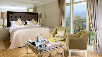 Deluxe-værelse - 1 kingsize-seng - udsigt til have | 2 soveværelser, allergivenligt sengetøj, pengeskab på værelset