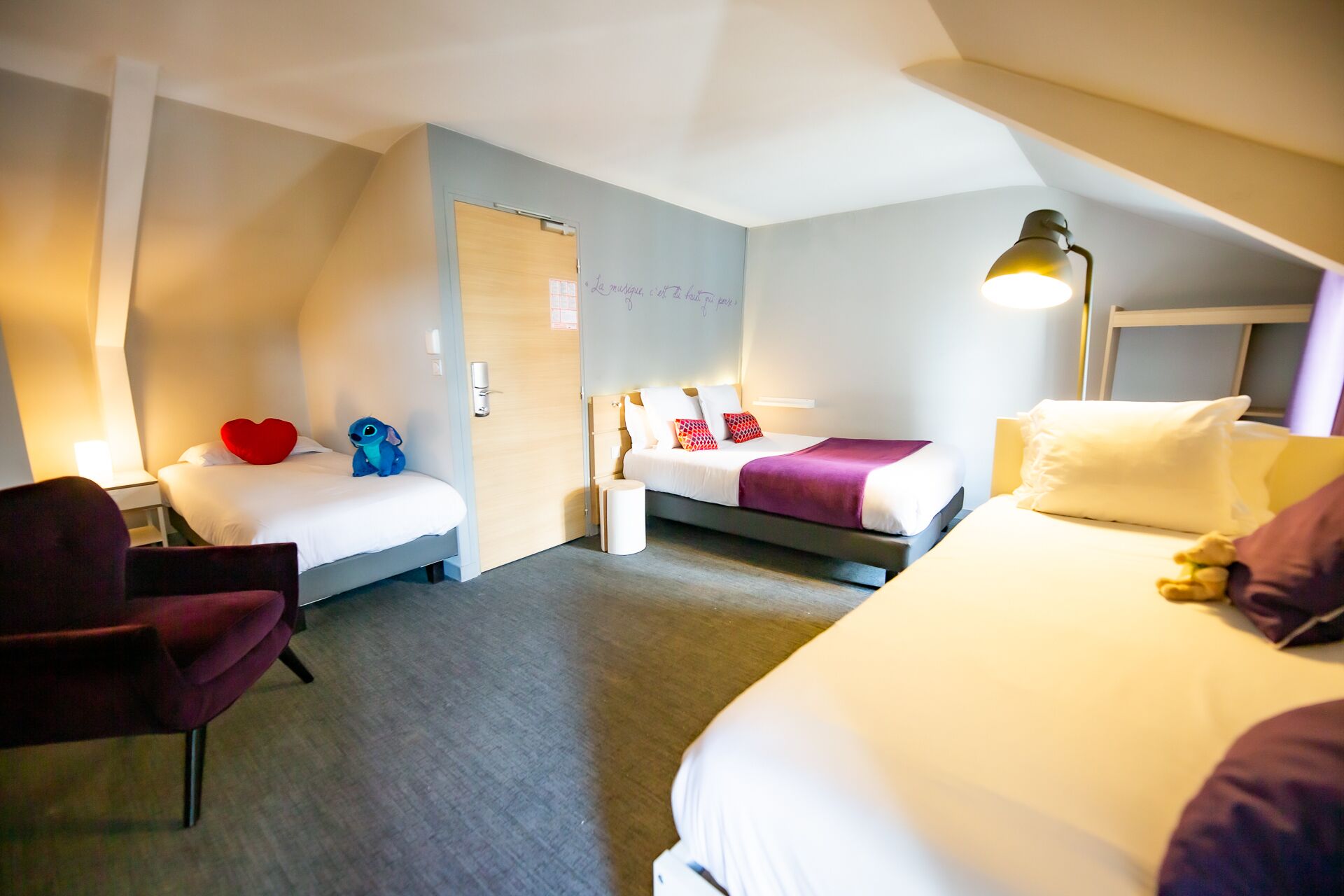 1 bedroom, laptop workspace, blackout curtains, iron/ironing board