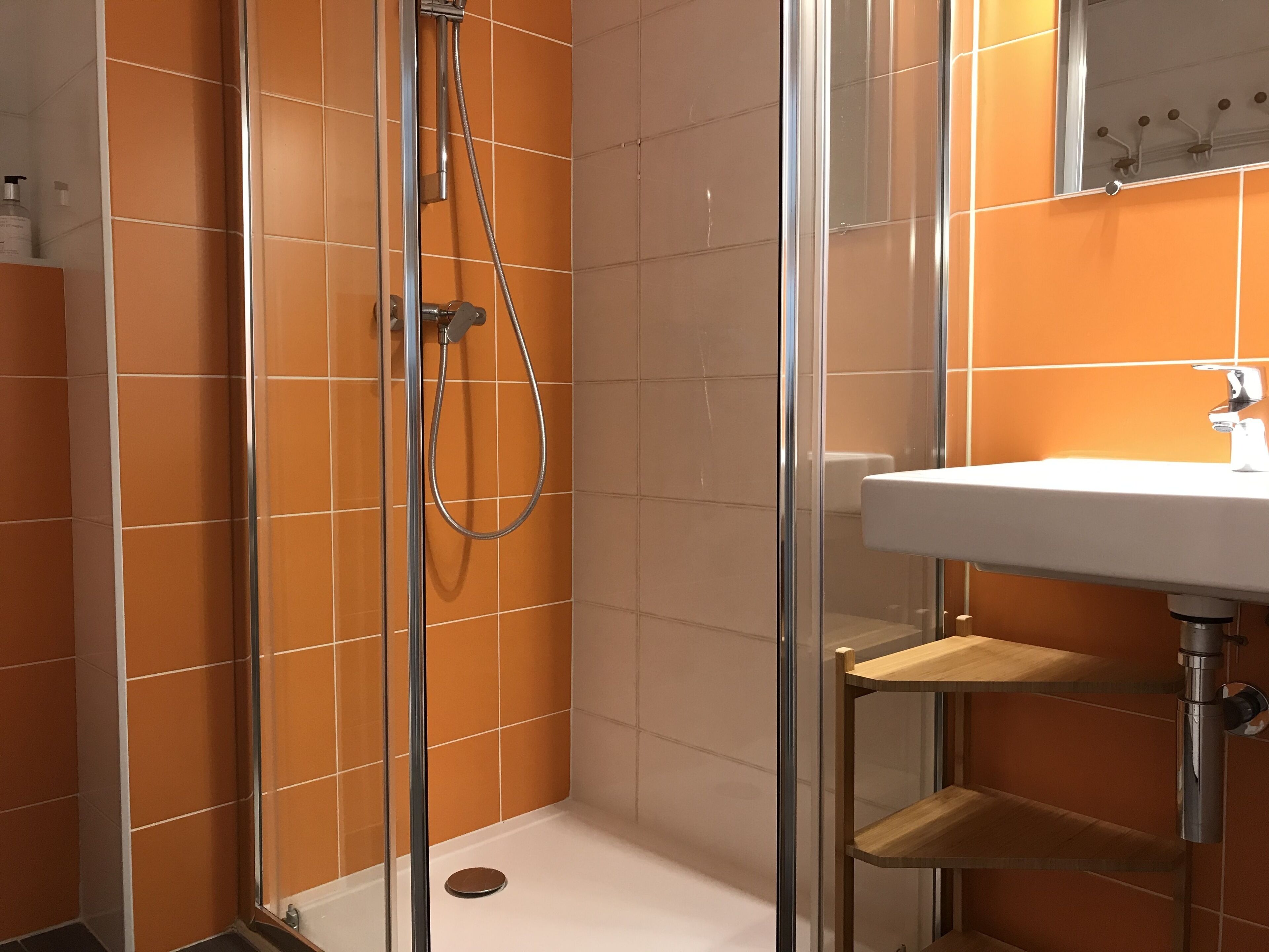 comfort double room, 1 double bed | bathroom | shower, free toiletries, hair dryer, towels