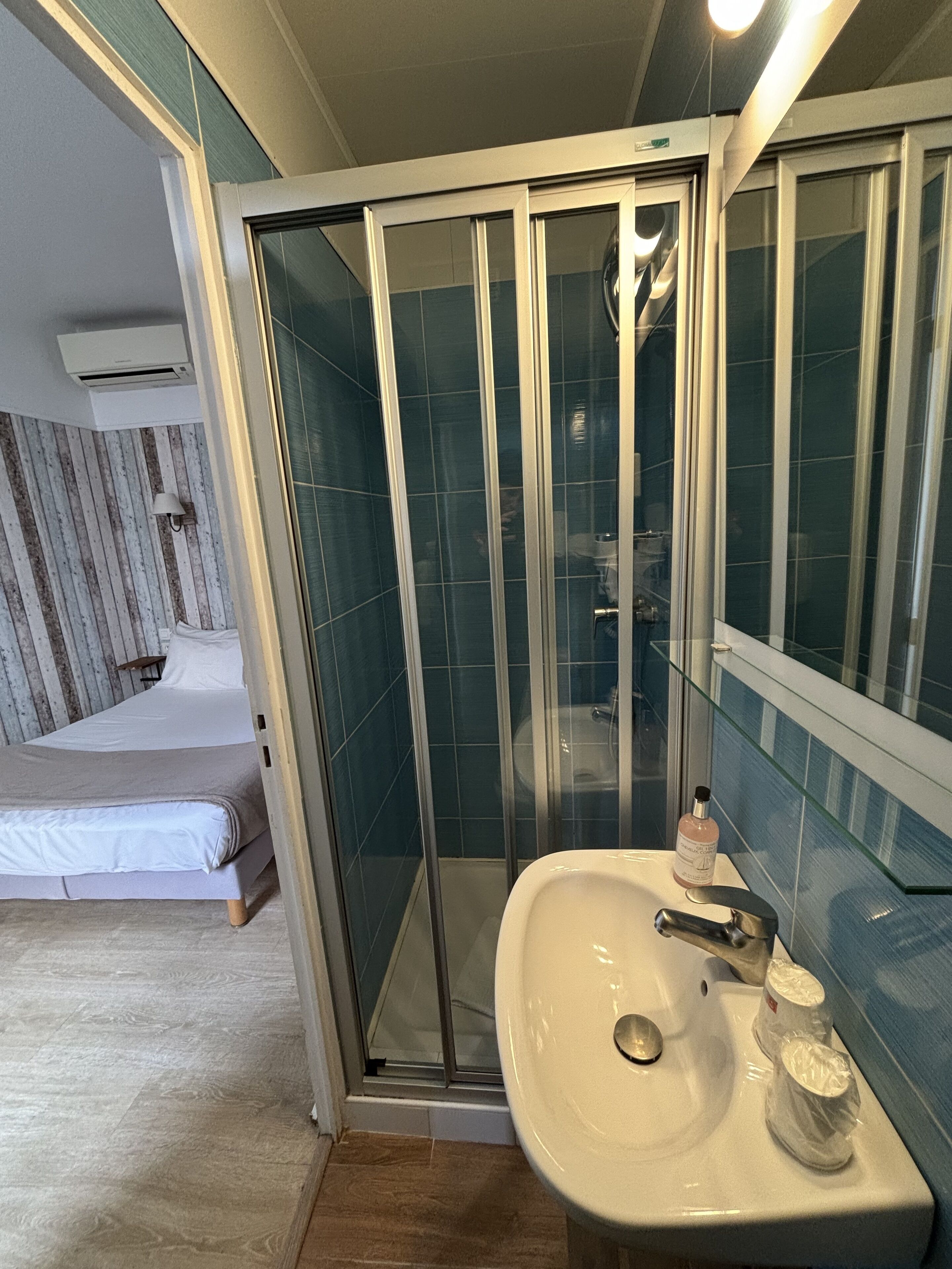 basic room | bathroom | shower, free toiletries, hair dryer, towels