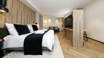 Literie de qualité supérieure, surmatelas, minibar