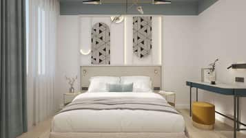 Executive-Zimmer, 1 Queen-Bett, Balkon, eingeschrÀnkter Meerblick | Daunenbettdecken, Minibar, Zimmersafe, Schreibtisch