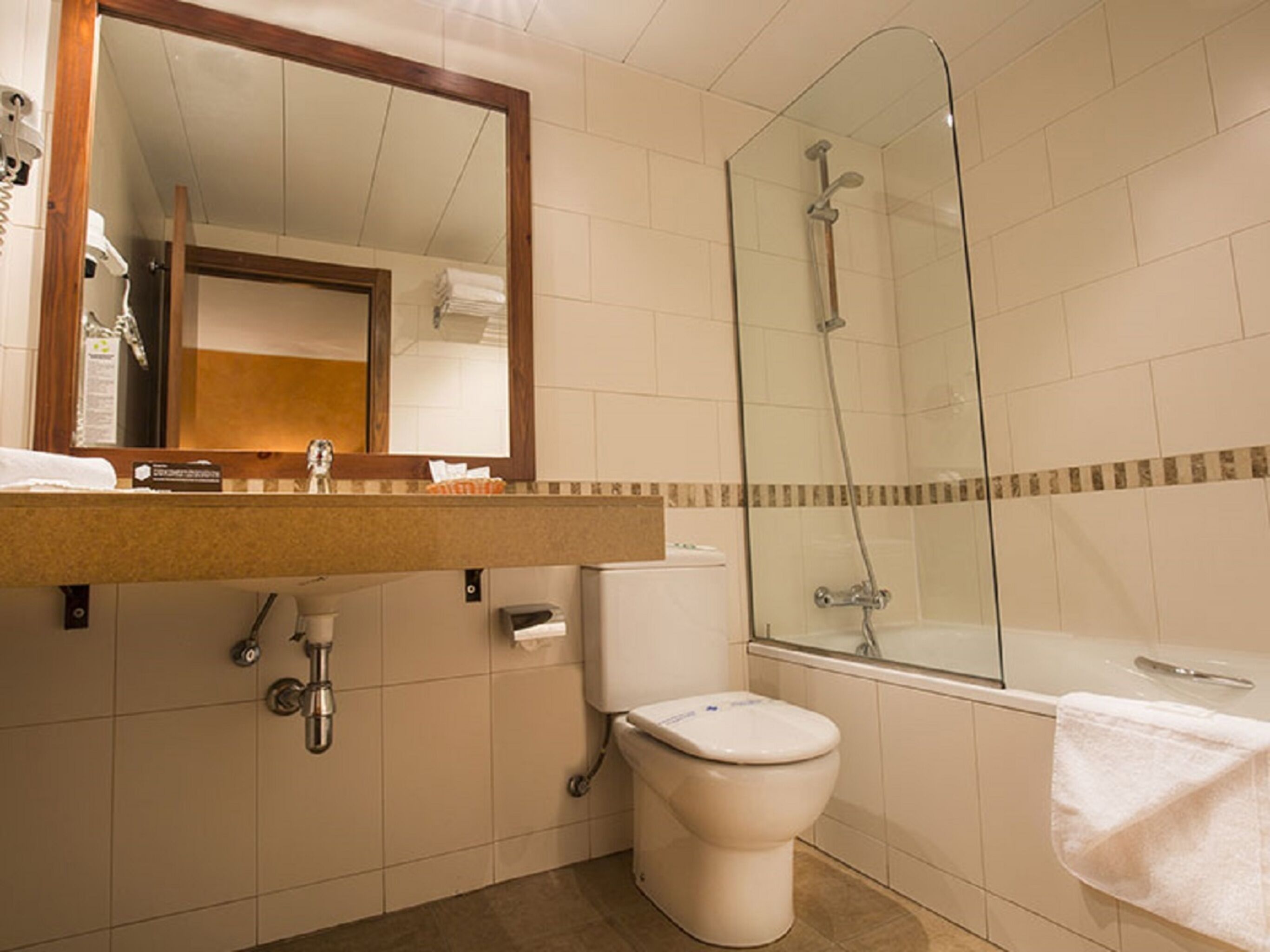 Bathroom | Shower, hair dryer, towels, soap
