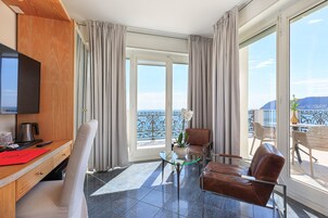 Panoramic Suite, Terrace, Sea View | Minibar, in-room safe, desk, soundproofing