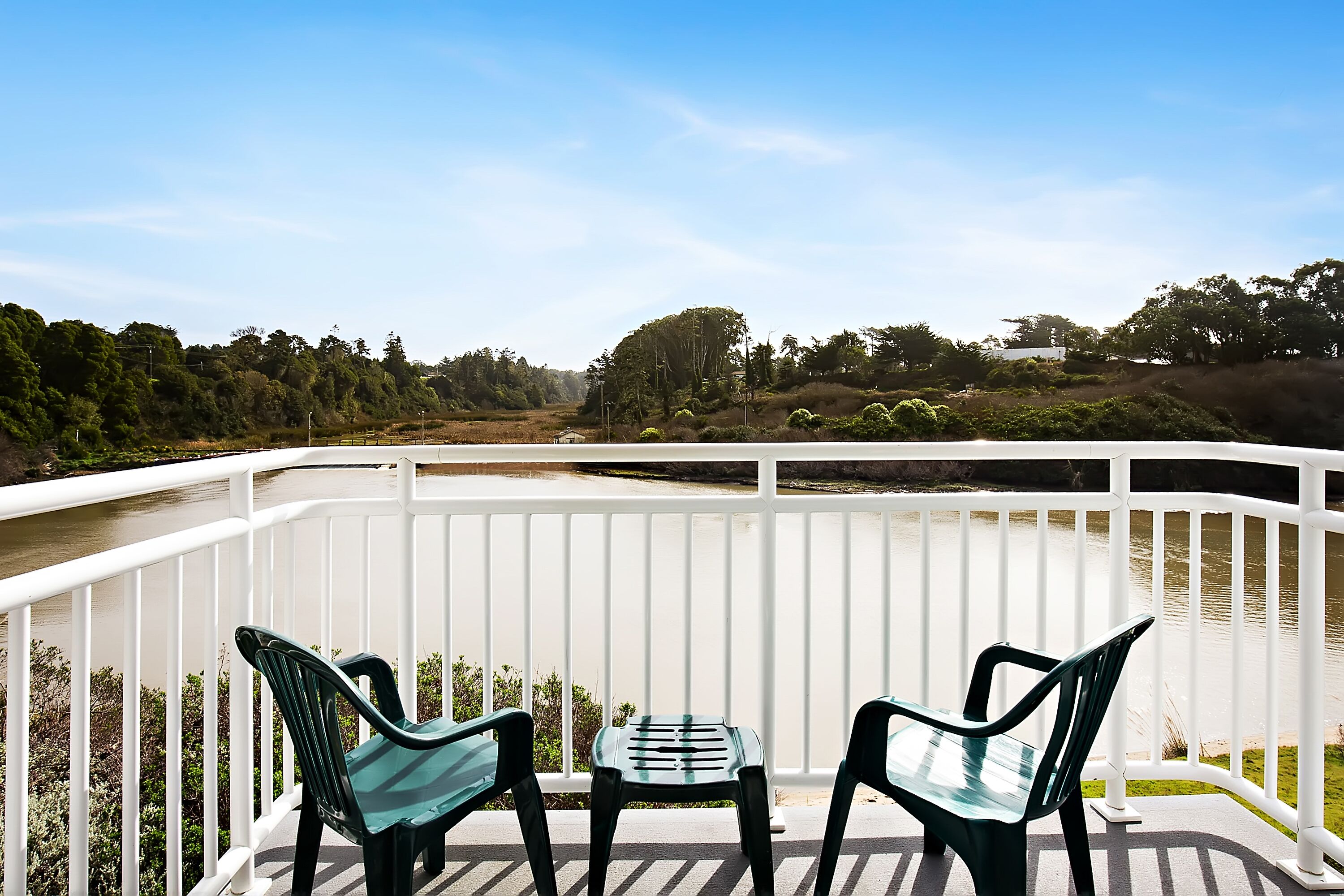 king bed with soaking tub | terrace/patio