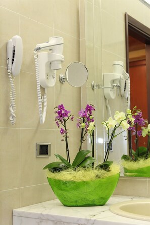 Haartrockner, Bidet, Handtücher