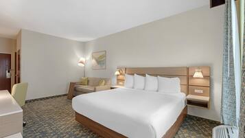 标准房, 1 张特大床, 无烟房, 冰箱和微波炉 | 高档床上用品、加厚床垫、办公桌、笔记本电脑工作区