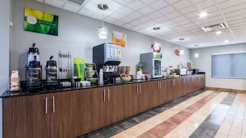 Free daily buffet breakfast