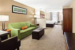 Suite, 1 King Bed, Non Smoking | Desk, blackout drapes, iron/ironing board, free cribs/infant beds