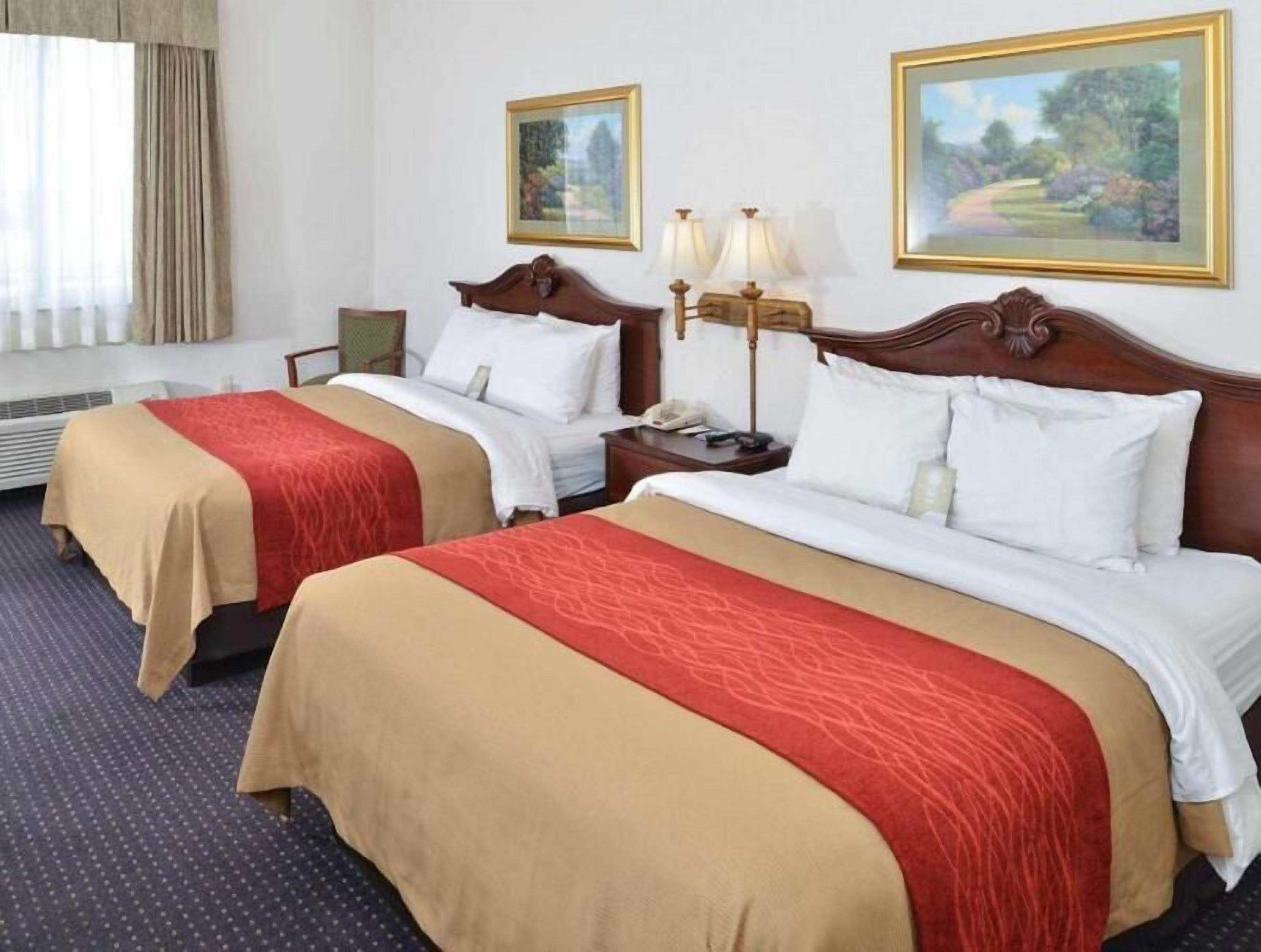 Escritorio, espacio para trabajar con laptop y cortinas blackout 