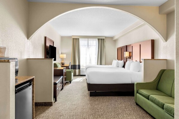 Studio Suite, 2 Queen Beds | Desk, laptop workspace, blackout curtains, iron/ironing board - Comfort Inn & Suites Riverton (Riverton)