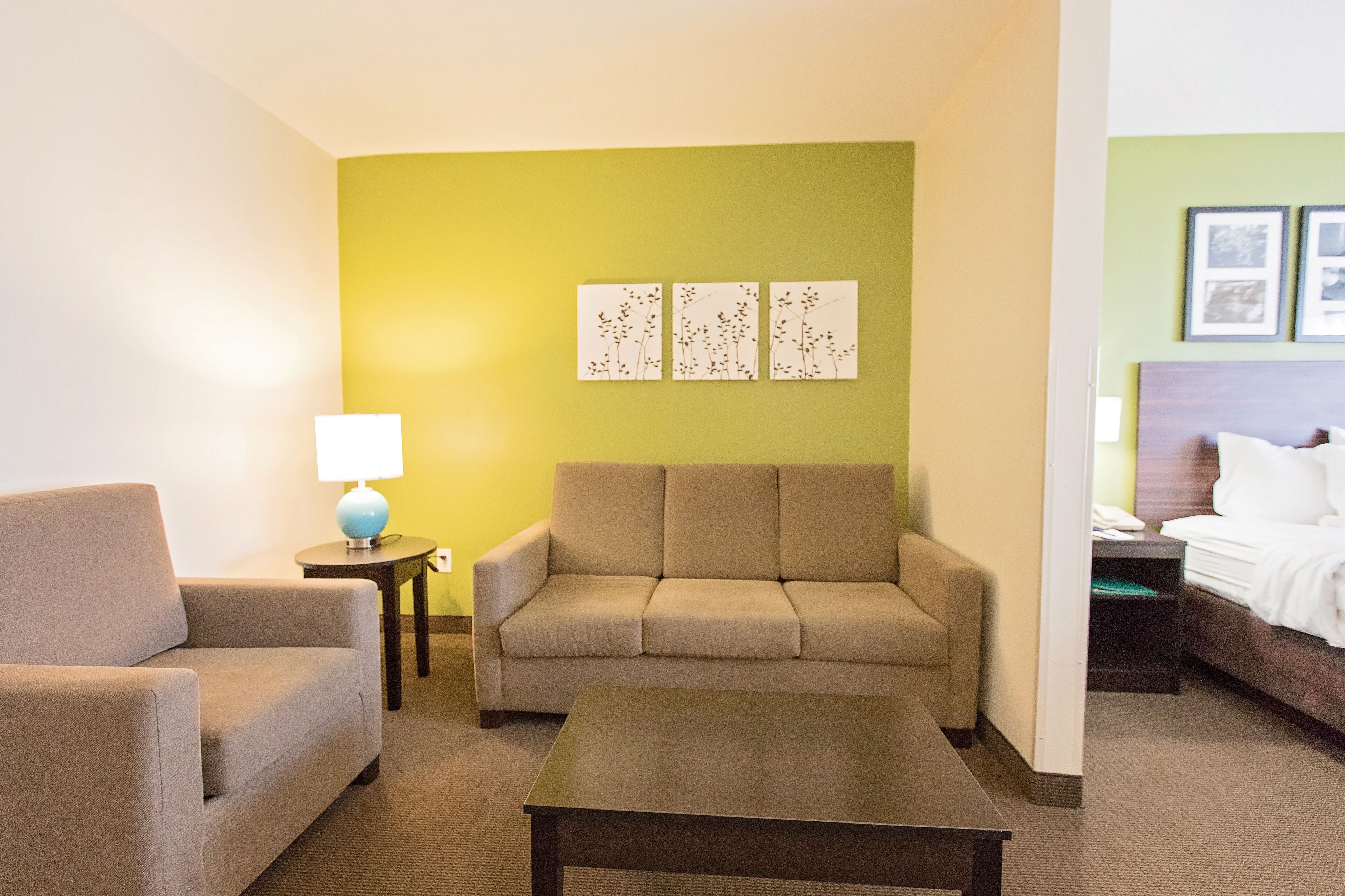 Suite, 1 King-Bett und Schlafsofa, Nichtraucher | Wohnbereich | LED-Fernseher