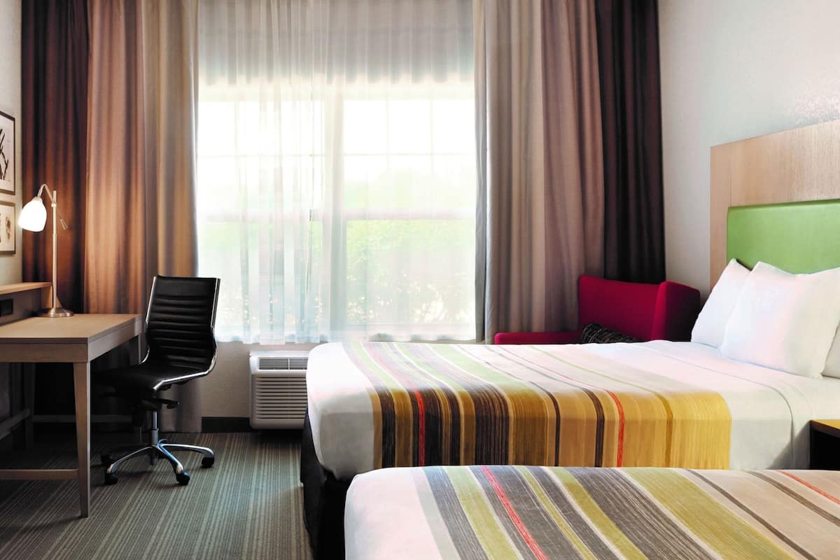 In-room safe, desk, laptop workspace, blackout curtains