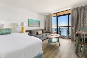 Room, 1 King Bed, Ocean View | Desk, laptop workspace, iron/ironing board, free WiFi - Sandcastle Oceanfront Resort South Beach (Myrtle Beach)