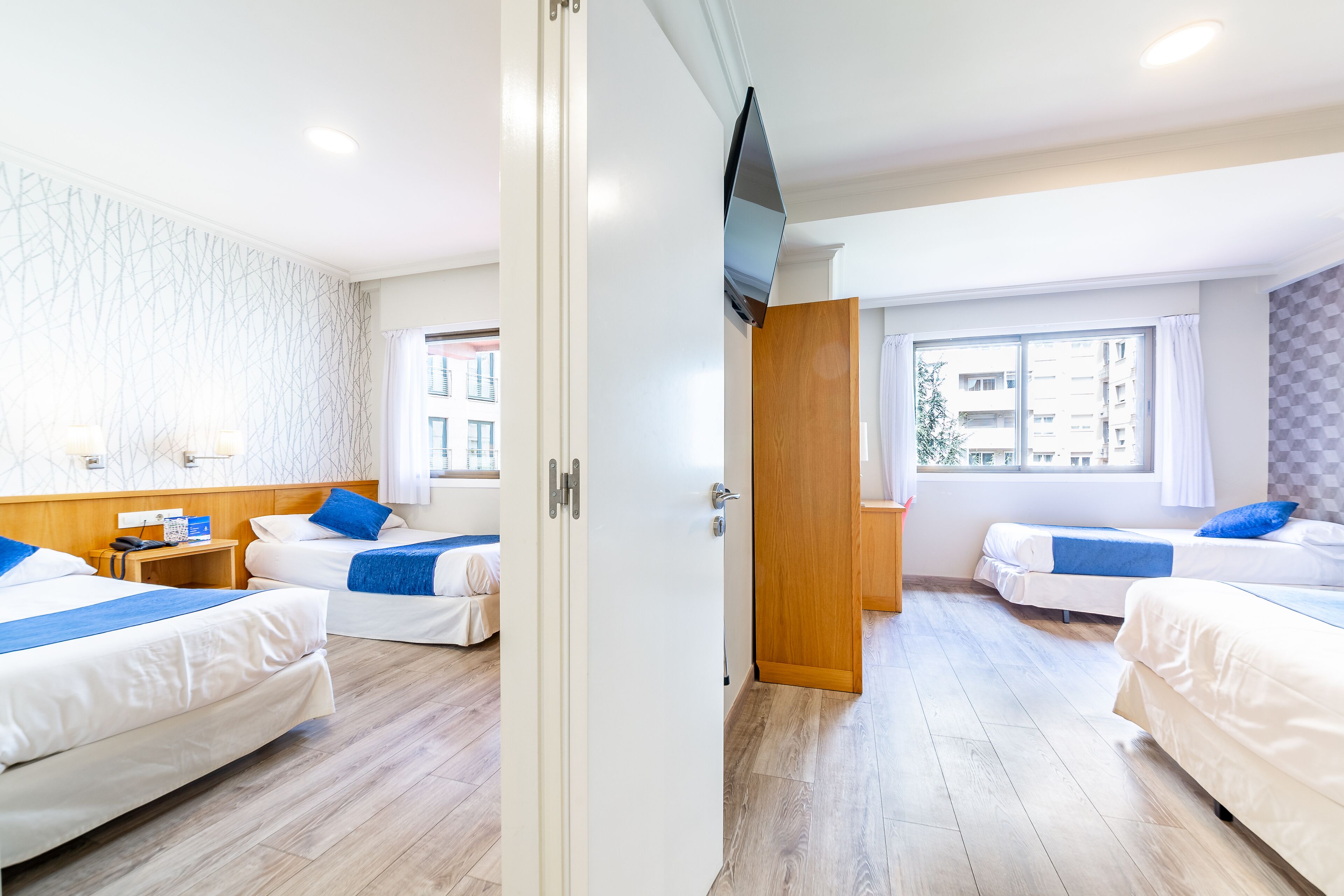 superior quadruple room | 1 bedroom, memory-foam beds, desk, laptop workspace