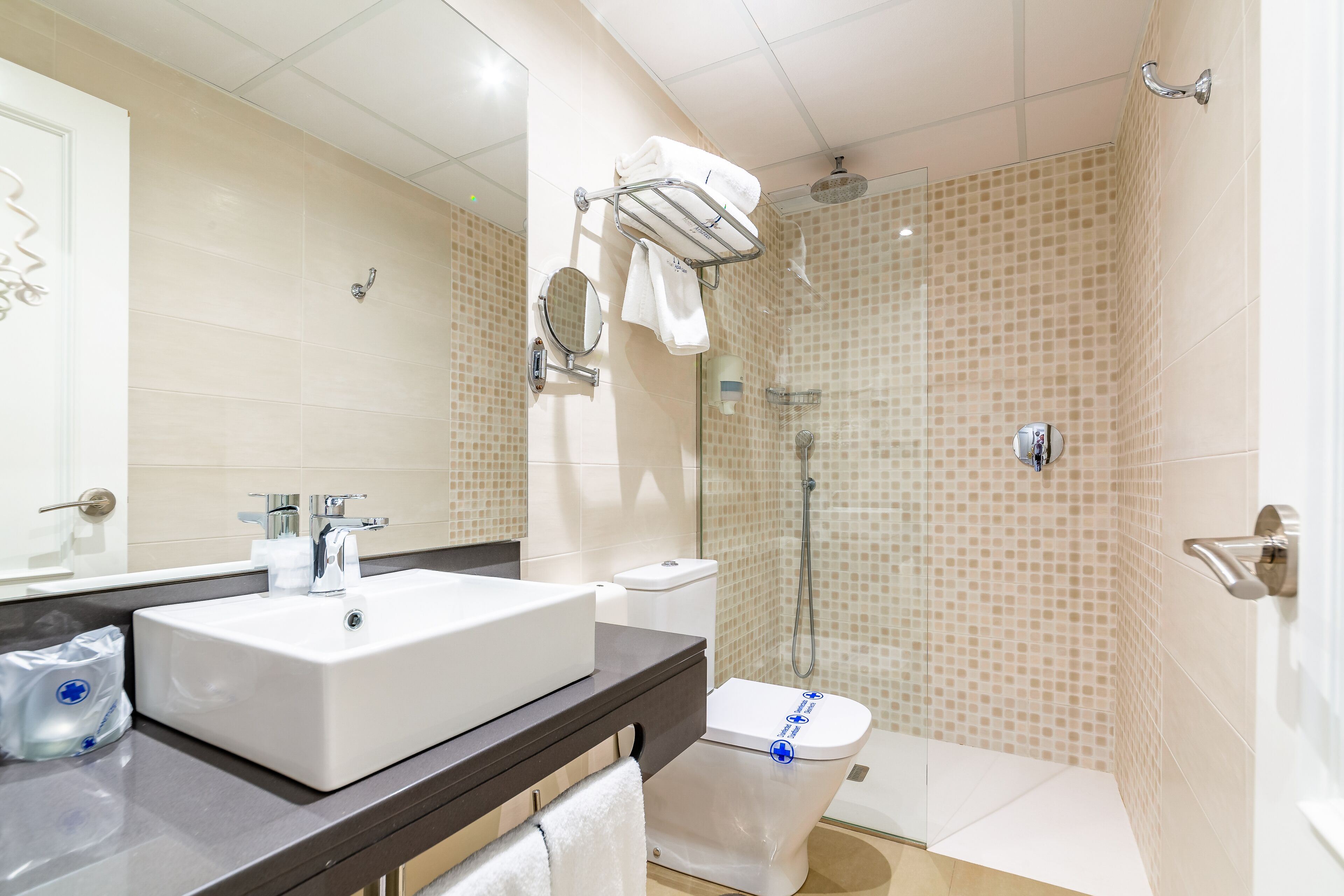 standard double room | bathroom | free toiletries, hair dryer, bidet, towels