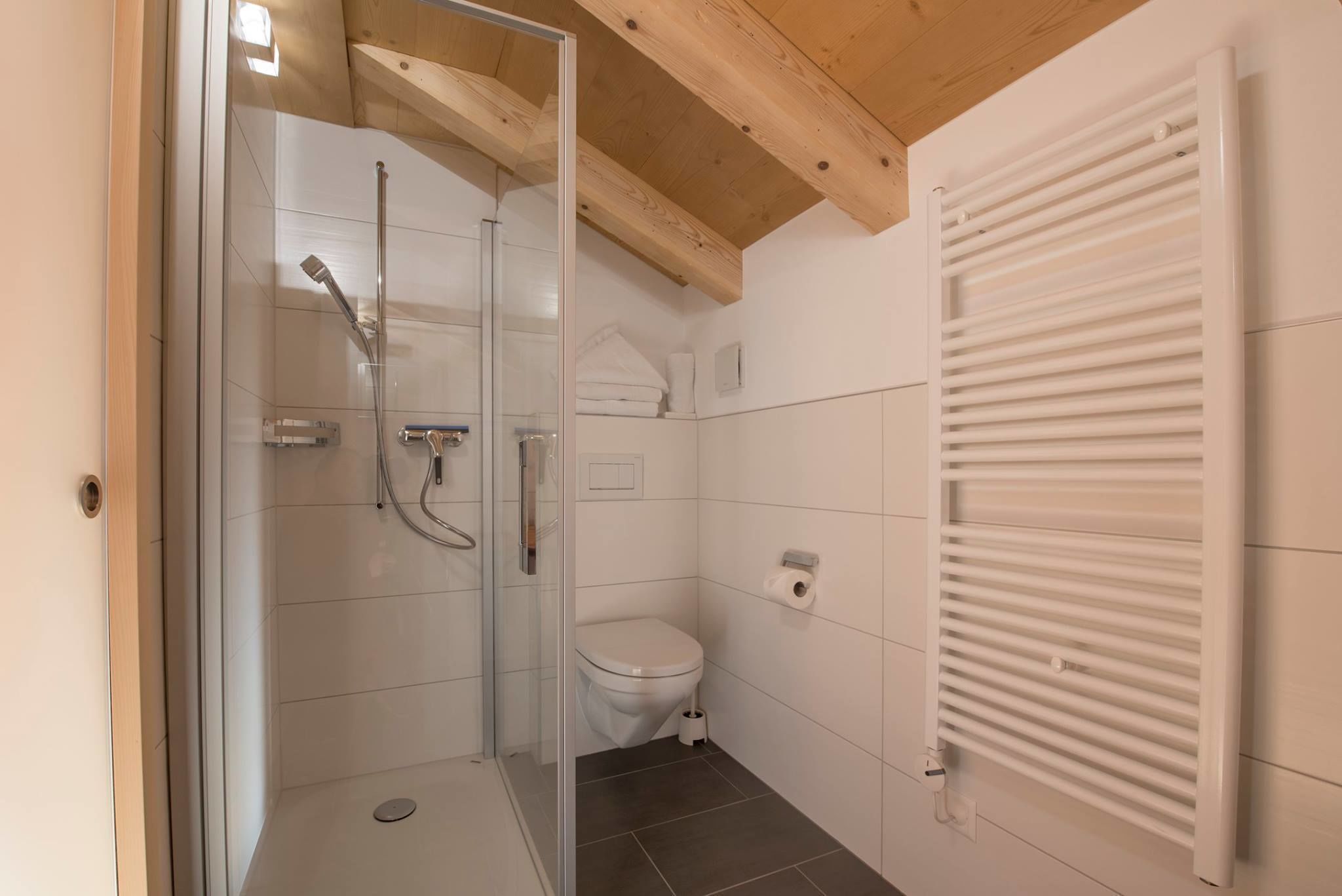 family room, balcony, mountain view | bathroom shower