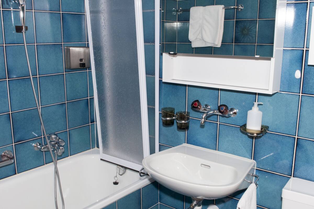 single room, balcony, mountain view | bathroom | hair dryer, towels