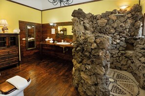 Junior Suite, 1 King Bed | Bathroom | Shower, free toiletries, hair dryer, bathrobes - Posada De Las Flores La Paz (La Paz)