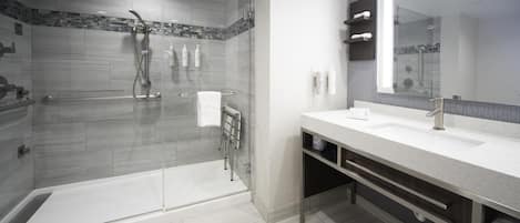 1 King Accessible Suite with 3X3 Shower | Regadera en el baño
