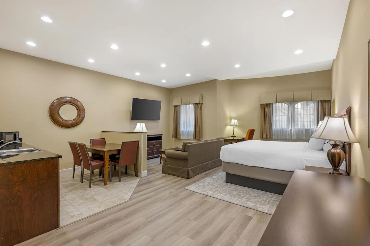 Deluxe Suite, 1 King Bed, Non Smoking (with Sofabed) | Premium bedding, in-room safe, laptop workspace, blackout curtains