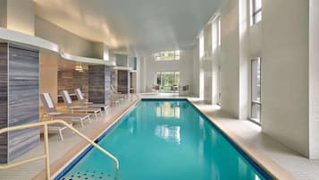 Indoor pool, open 7:00 AM to 10:00 PM, sun loungers