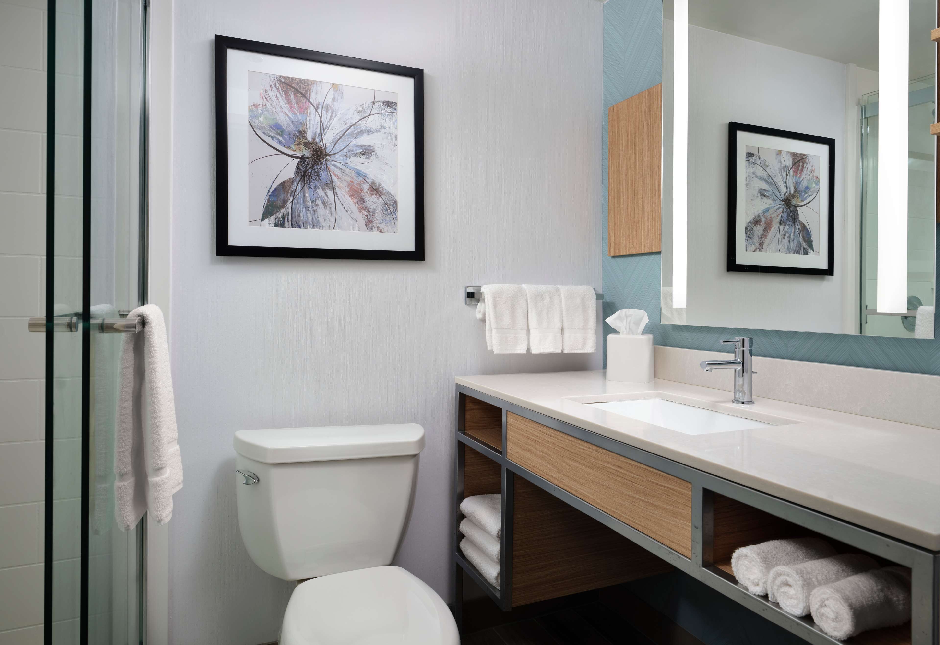 free toiletries, hair dryer, towels, soap