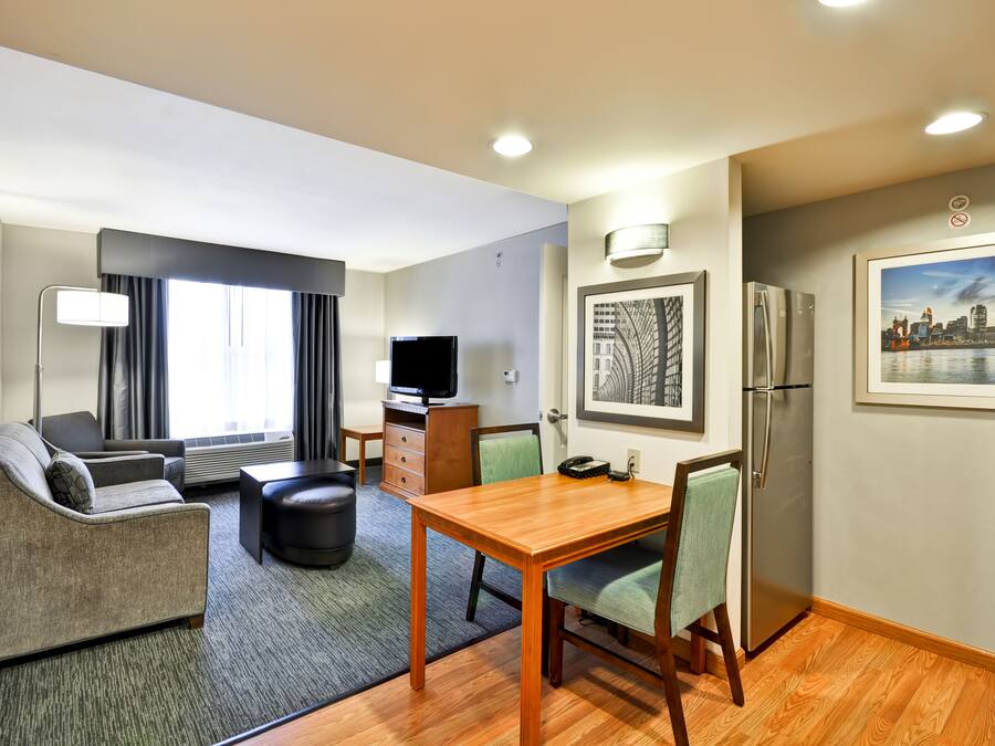 39-inch flat-screen TV with cable channels, TV, pay films