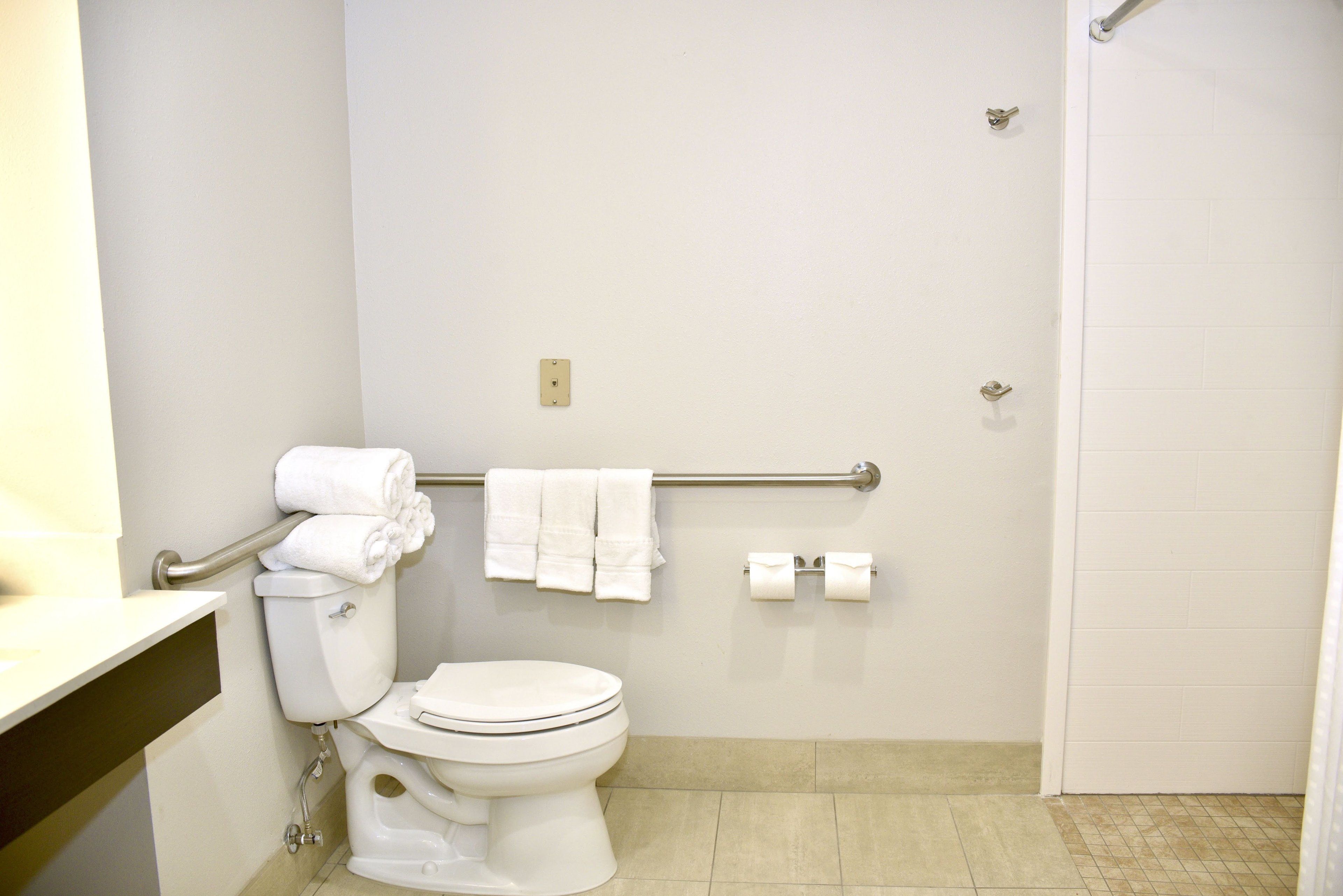 free toiletries, hair dryer, towels, soap