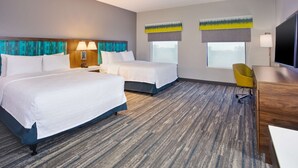 A hotel room with two beds, a desk, a chair, and a TV. - Hampton Inn & Suites Lady Lake/The Villages (Lady Lake)