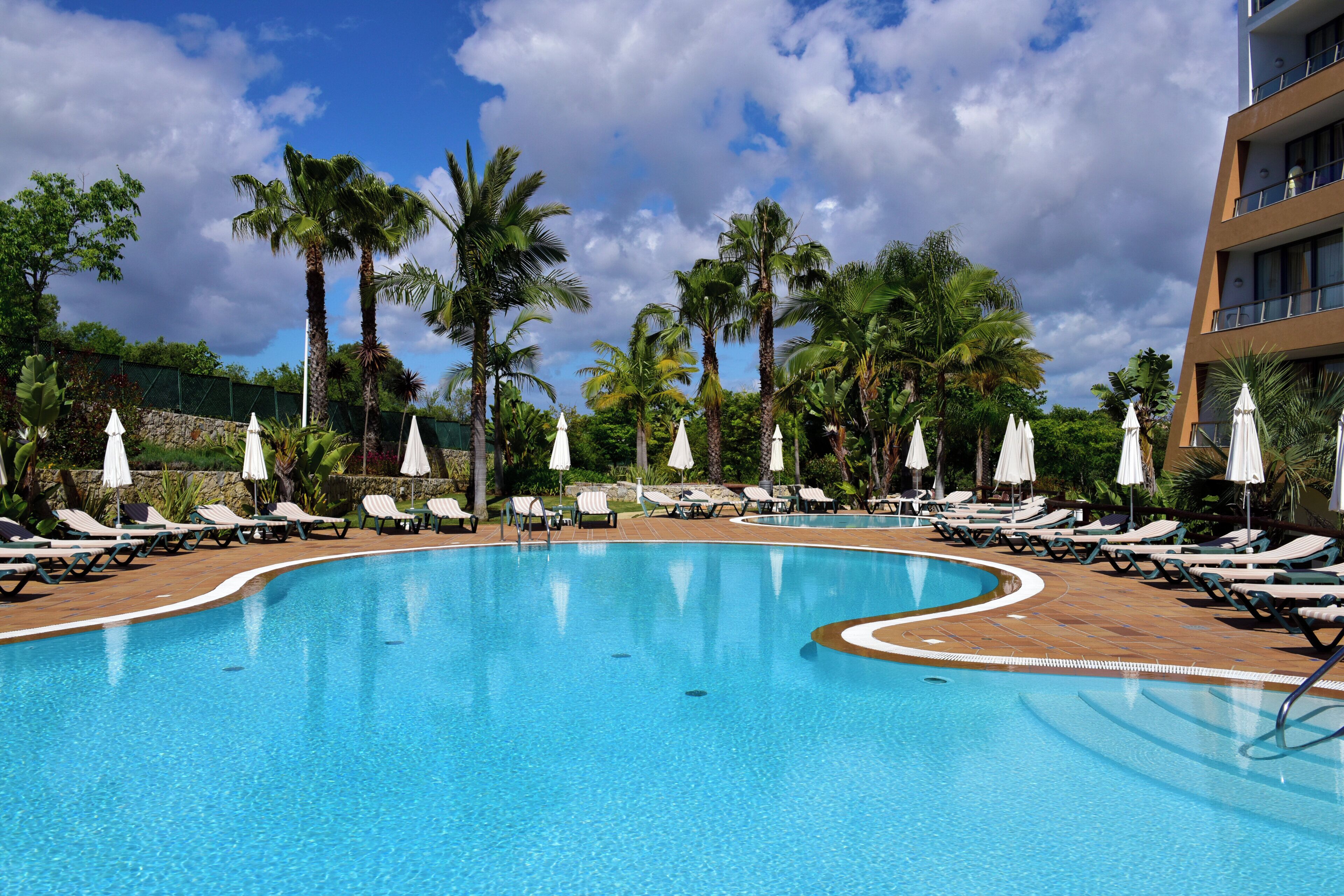 Indoor pool, outdoor pool, sun loungers