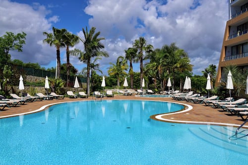 Indoor pool, outdoor pool, pool loungers