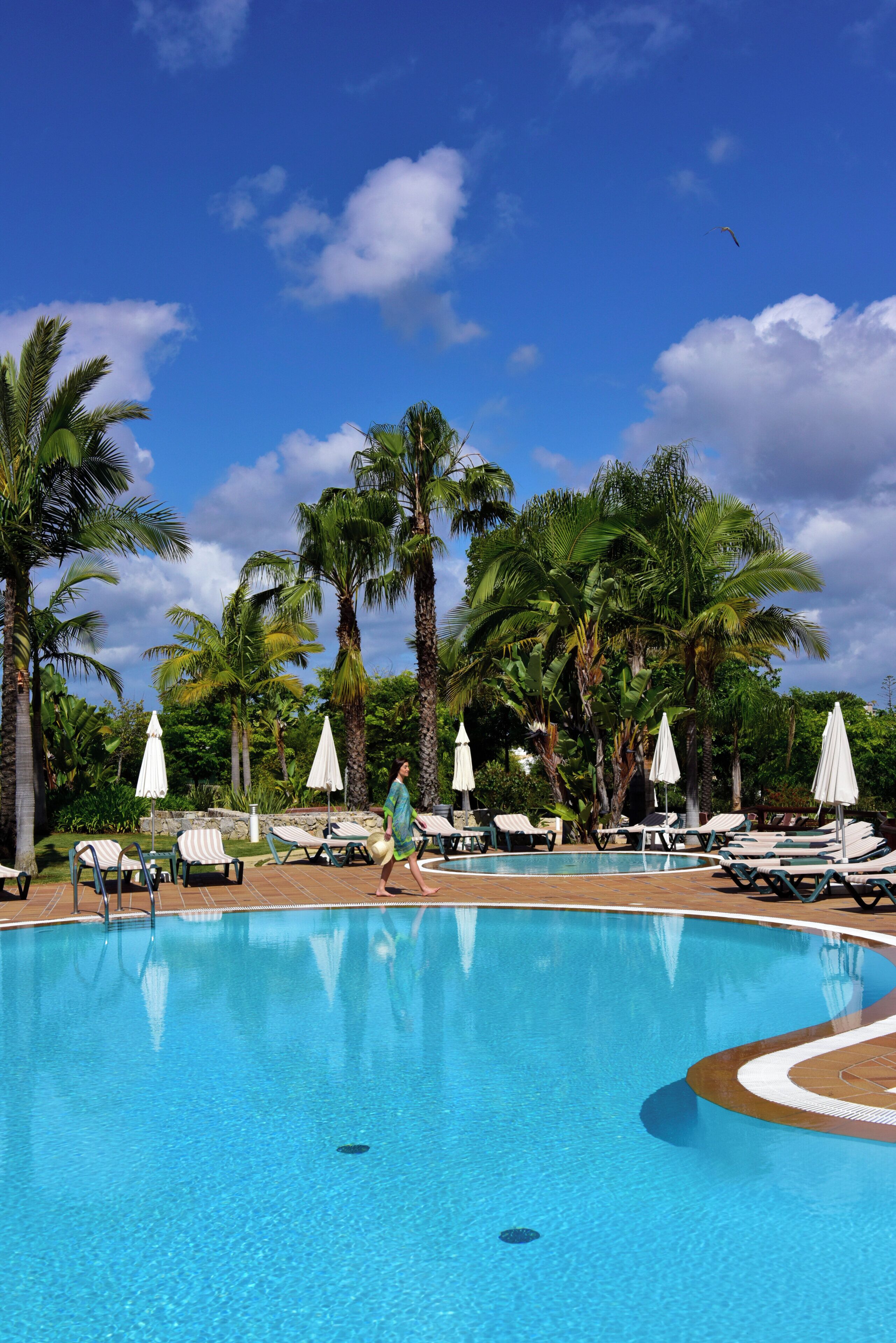 Indoor pool, outdoor pool, sun loungers