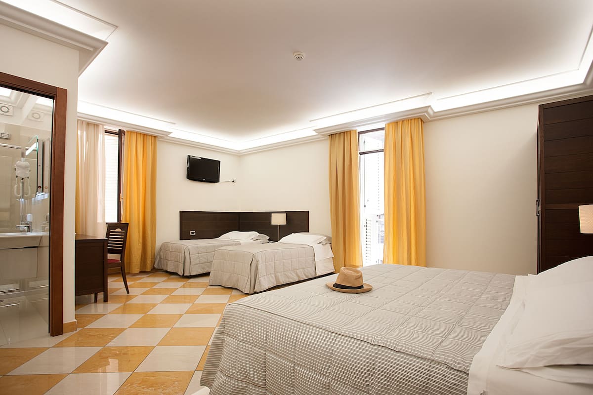 Quadruple Room | Hypo-allergenic bedding, down duvets, pillow-top beds, minibar