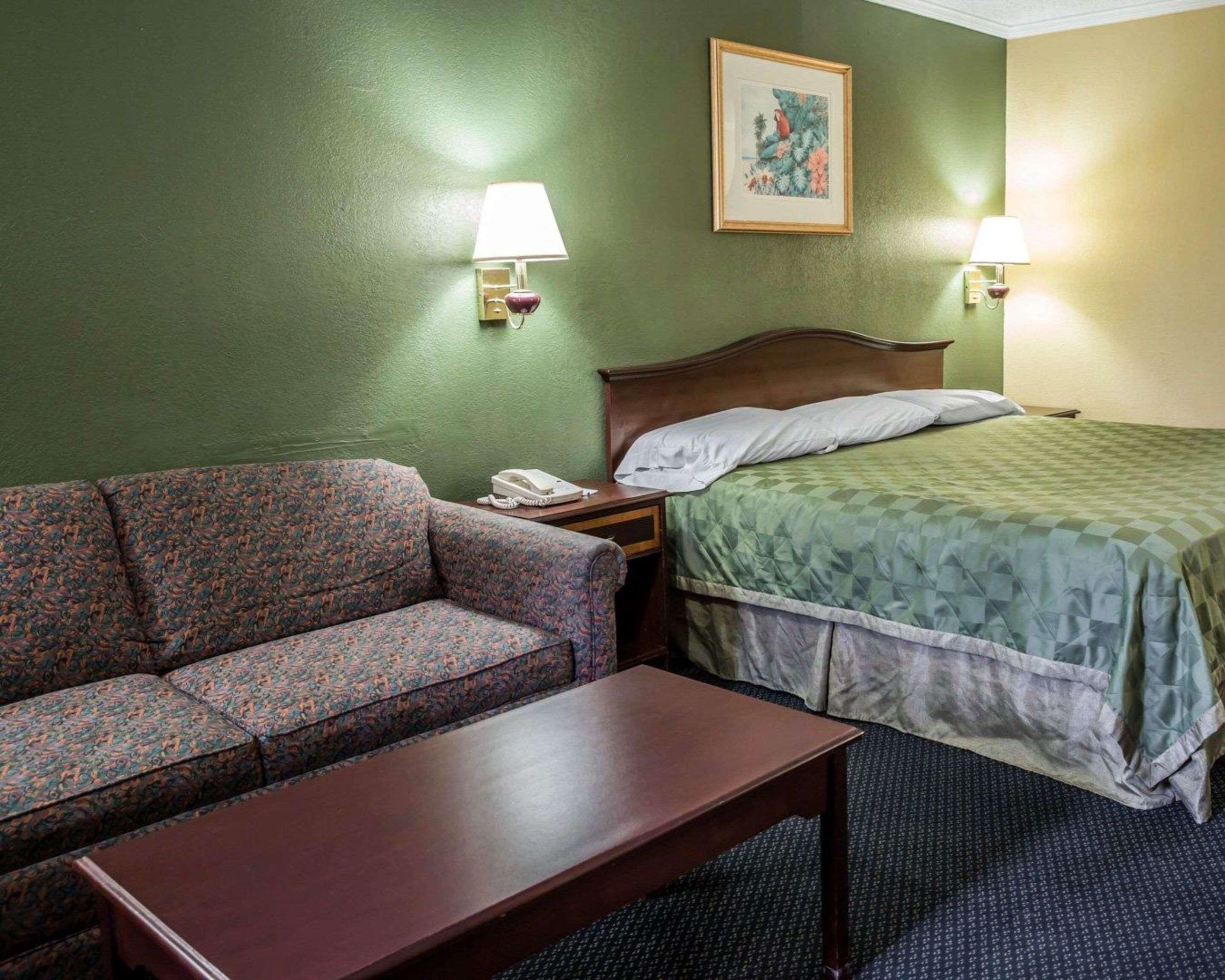 Desk, blackout drapes, alarm clocks, bed sheets