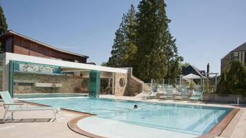 Indoor pool, seasonal outdoor pool