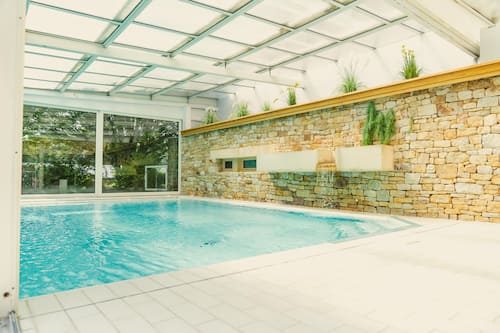 Indoor pool, seasonal outdoor pool
