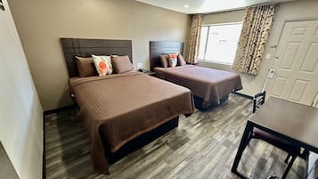 Standard Room, 2 Queen Beds | Desk, laptop workspace, blackout drapes, free WiFi