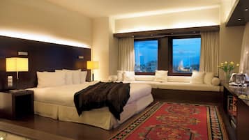 Premium bedding, down duvets, in-room safe, desk