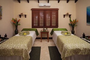Salas de tratamientos para parejas, bañera de hidromasaje, baño turco 