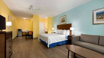 Room, 1 King Bed, Accessible, Non Smoking (Mobility/Hearing, Roll-In Shower) | Desk, iron/ironing board, free WiFi, bed sheets