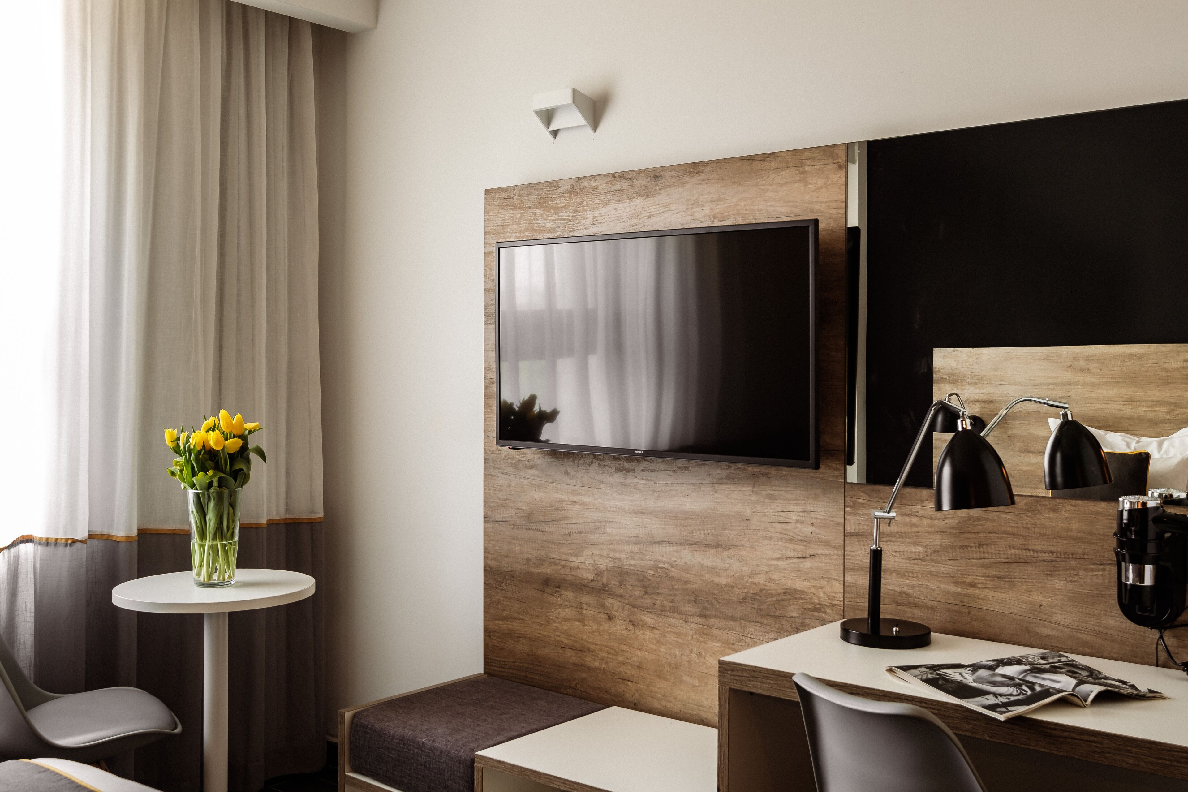 family room | 1 bedroom, minibar, in-room safe, desk