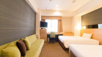 Twin Room, 2 Bedrooms, Non Smoking | Down duvets, in-room safe, desk, blackout curtains