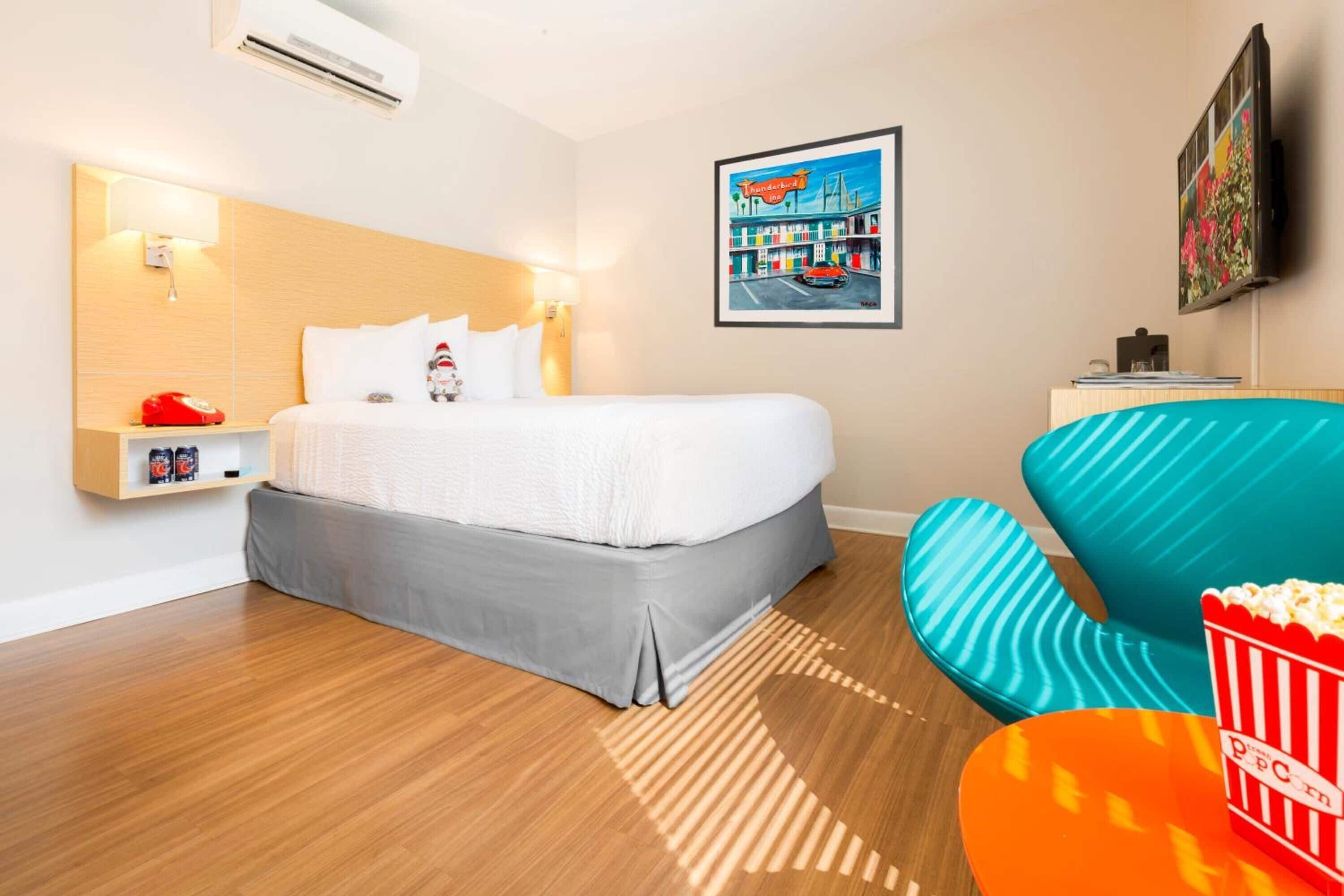 premium bedding, pillow-top beds, individually decorated, desk