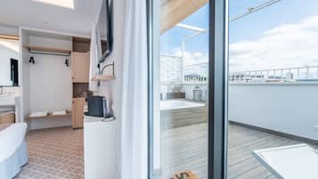 Chambre Premium, terrasse (Exterior Jacuzzi) | 1 chambre, literie de qualité supérieure