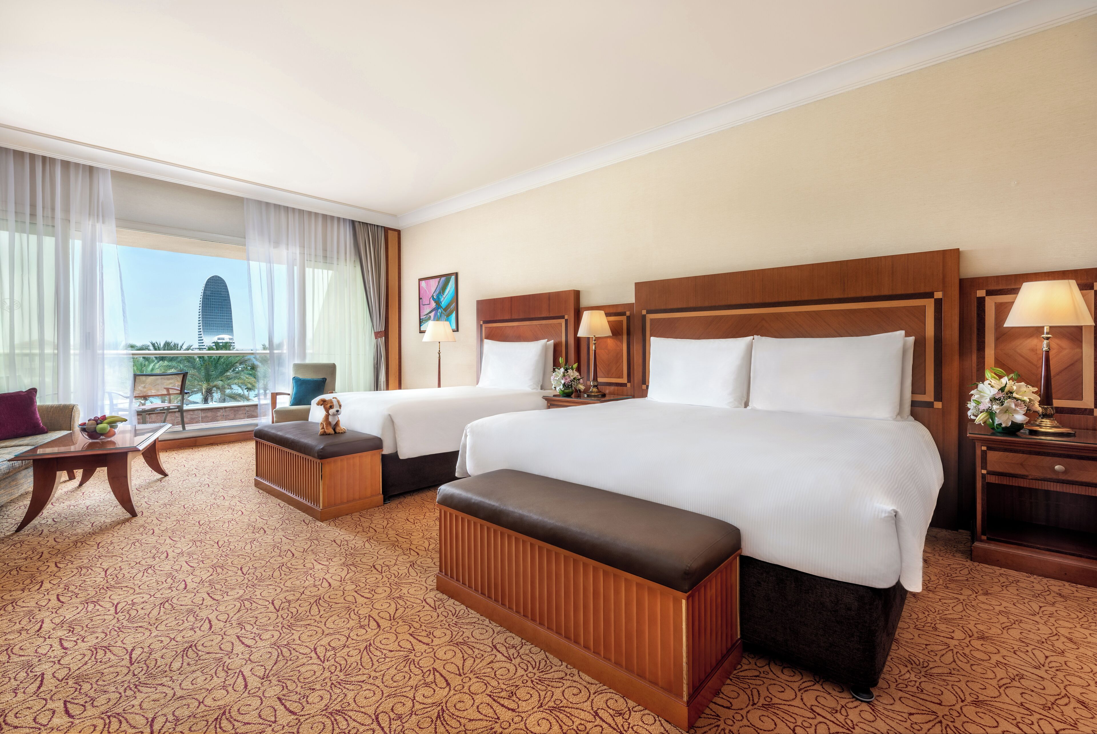 Egyptian cotton sheets, premium bedding, down comforters, minibar