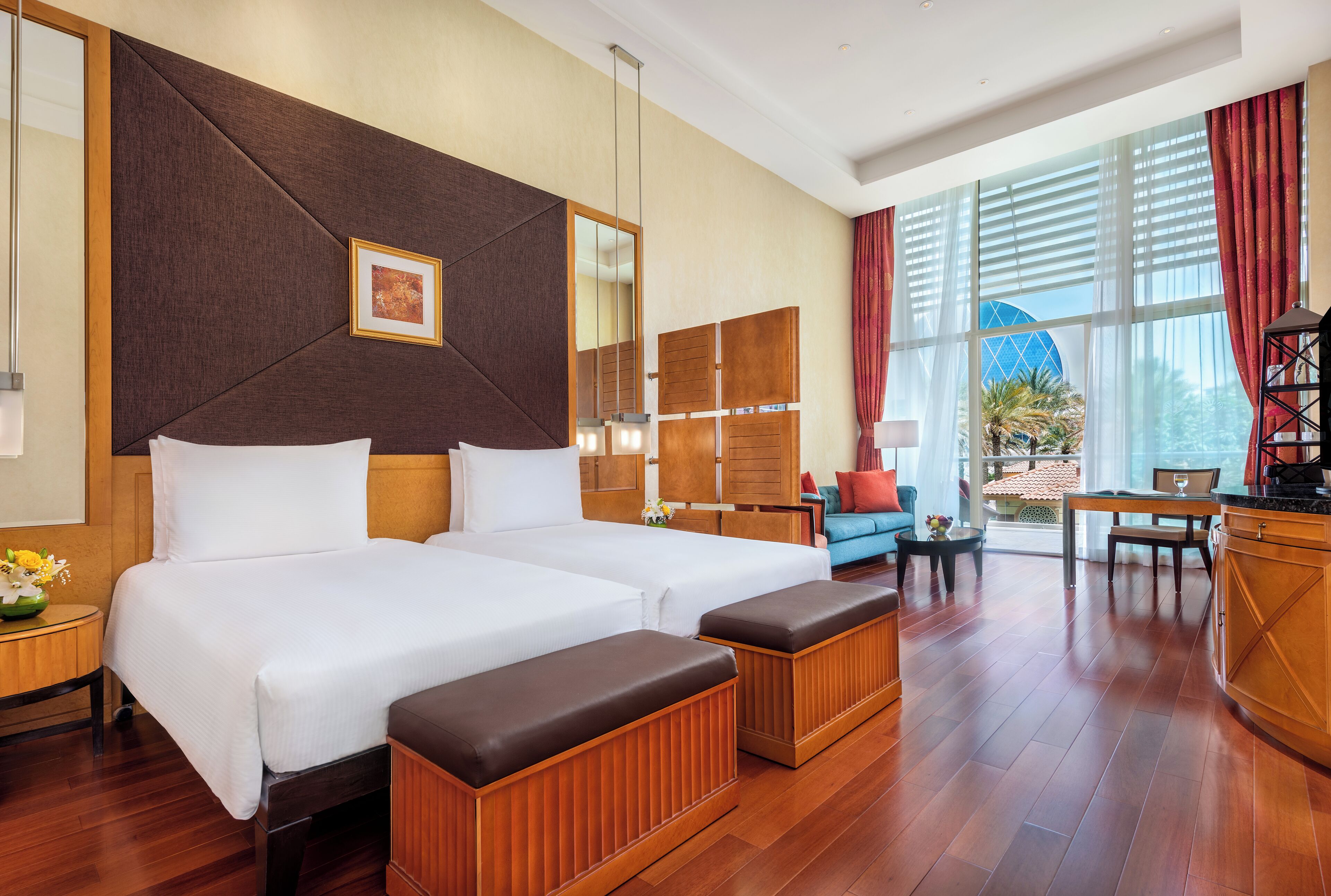 gulf junior suite - free daily shuttle bus to yas attractions, yas mall and grand mosque | 1 bedroom, egyptian cotton sheets, premium bedding, down duvets